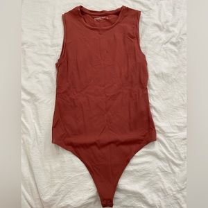 Abercrombie + Fitch soft seamless fabric crew tank bodysuit